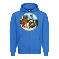 True Royal Christmas Pig With Chicken Zipper Hoodie - FaDigitalArtStudio