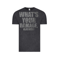 Vintage Black what's your damage, heather   heathers Vintage Tee - PixelWave
