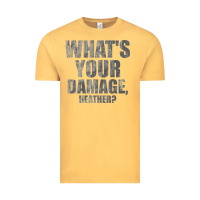 Vintage Mustard what's your damage, heather   heathers Vintage Tee - PixelWave