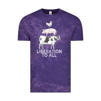 Liberation To All Vegan Vegetarian Food Animal Love Vintage Tee | Teevron