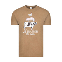 Vintage Coffee liberation to all vegan vegetarian food animal love Vintage Tee - PixelWave