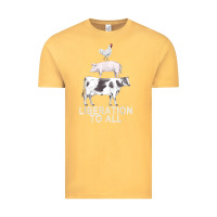 Vintage Mustard liberation to all vegan vegetarian food animal love Vintage Tee - PixelWave