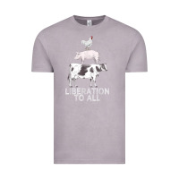 Vintage Zinc liberation to all vegan vegetarian food animal love Vintage Tee - PixelWave