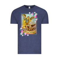 Vintage Denim St Michael the Archangel - Protector Catholic Church Angel Vintage Tee - PixelWave
