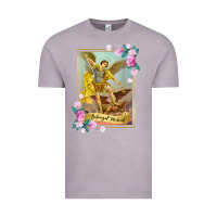Vintage Zinc St Michael the Archangel - Protector Catholic Church Angel Vintage Tee - PixelWave