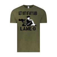 Vintage Olive get out of my yard lame o the burbs quote the burbs Vintage Tee - Craftify
