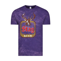 Cloud Purple Vintage Stag Beer, distressed Vintage Tee - Craftify