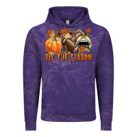 Cloud Purple Tis' the season Football and light yellow helmet Vintage Hoodie - NancyCooperArtShop