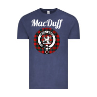 Vintage Denim MacDuff Clan Scottish Name Coat Of Arms Tartan Vintage Tee - Craftify