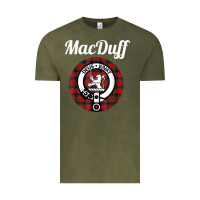 Vintage Olive MacDuff Clan Scottish Name Coat Of Arms Tartan Vintage Tee - Craftify