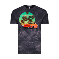 Cloud Black karmann ghia sunset palm love quote Vintage Tee - Craftify