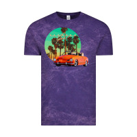 Cloud Purple karmann ghia sunset palm love quote Vintage Tee - Craftify