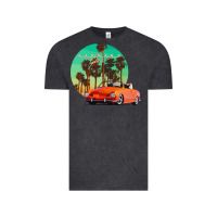 Vintage Black karmann ghia sunset palm love quote Vintage Tee - Craftify