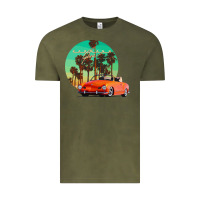 Vintage Olive karmann ghia sunset palm love quote Vintage Tee - Craftify