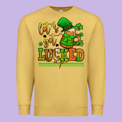 Lets Get Lucked Up St Patricks Premium Sweatshirt Designed By Lillyallendesigns