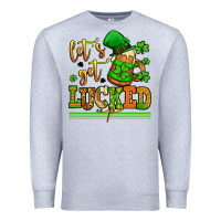 Heather Grey lets get lucked up st patricks Premium Sweatshirt - LillyAllenDesigns