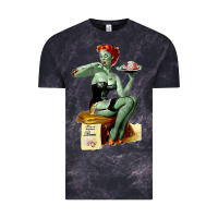 Cloud Black Zombie Pin Up Girl Halloween Vintage Tee - Craftify