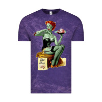 Cloud Purple Zombie Pin Up Girl Halloween Vintage Tee - Craftify