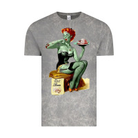 Cloud Rock Zombie Pin Up Girl Halloween Vintage Tee - Craftify