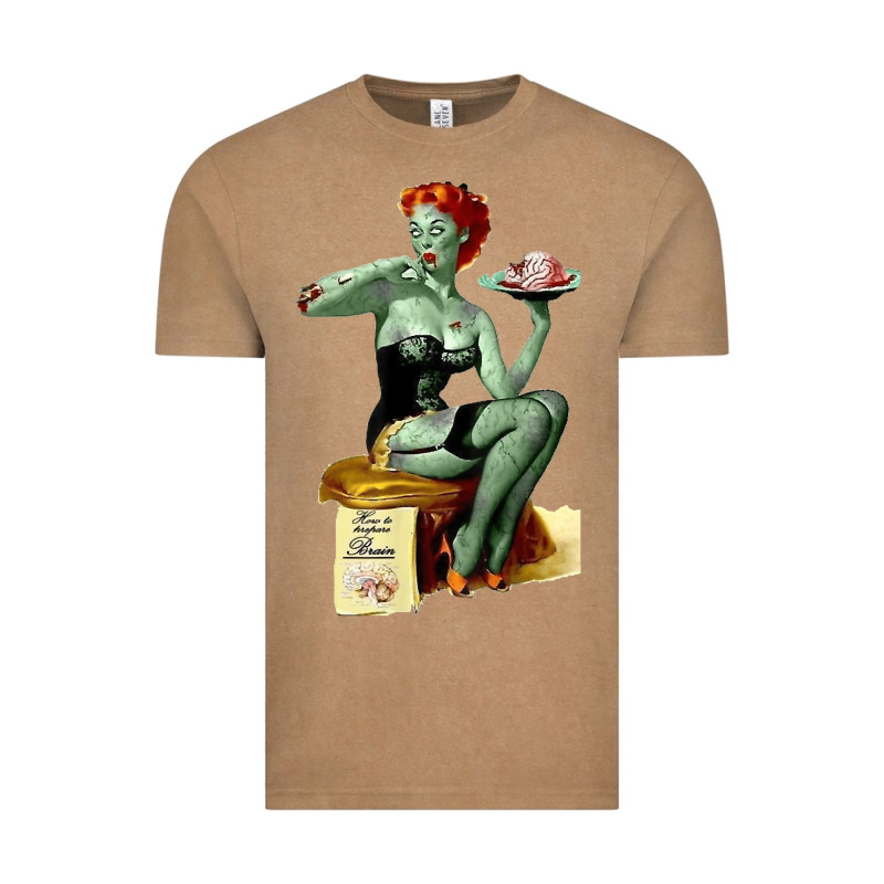 Zombie Pin Up Girl Halloween Vintage Tee by Craftify | Teevron