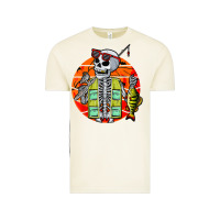 Vintage Arctic skeleton fishing lover moon halloween costume fish Vintage Tee - Craftify