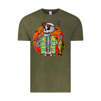 Vintage Olive skeleton fishing lover moon halloween costume fish Vintage Tee - Craftify