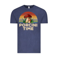 Vintage Denim vintage sunset porcini mushroom hunting boletus edulis t shirt Vintage Tee - Craftify