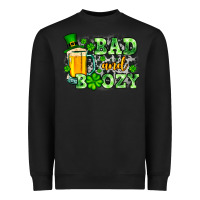 Black St. Patrick's Bad and boozy Heavyweight Sweatshirt - OliviaCreatesArt