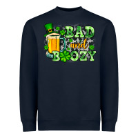 Navy St. Patrick's Bad and boozy Heavyweight Sweatshirt - OliviaCreatesArt