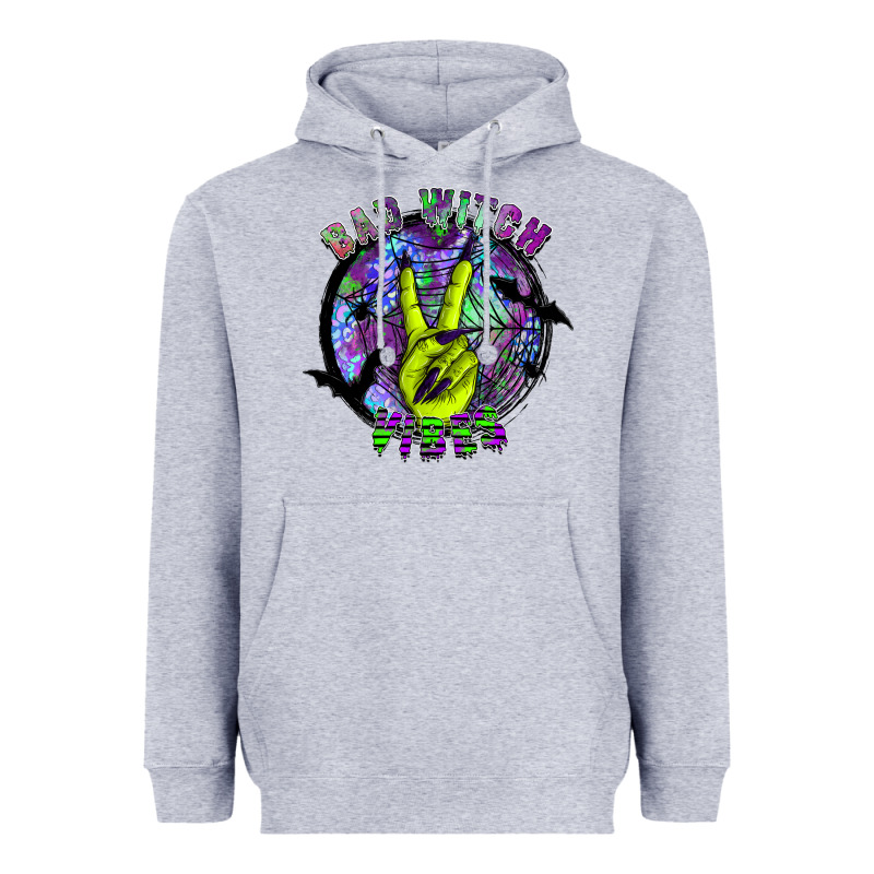 Bad Witch Vibes Heavyweight Hoodie by SublimationCraftShop | Teevron
