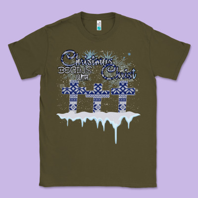 Christmas Christ Begins With Classic Tee Designed By Bettercallsaul