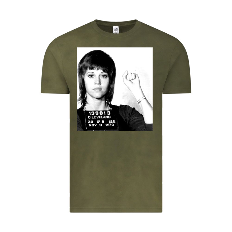 Jane Fonda Mugshot Gift Vintage Tee by Craftify | Teevron