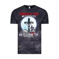 Cloud Black fisher of men we catch  em he cleans  em matthew 4 19 Vintage Tee - Craftify
