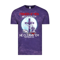 Cloud Purple fisher of men we catch  em he cleans  em matthew 4 19 Vintage Tee - Craftify