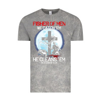 Cloud Rock fisher of men we catch  em he cleans  em matthew 4 19 Vintage Tee - Craftify