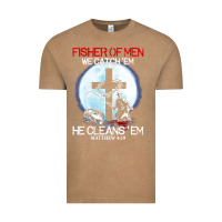 Vintage Coffee fisher of men we catch  em he cleans  em matthew 4 19 Vintage Tee - Craftify
