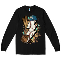Black Lightning bolt Baseball Long Sleeve Tee - HowdyJamesFarm
