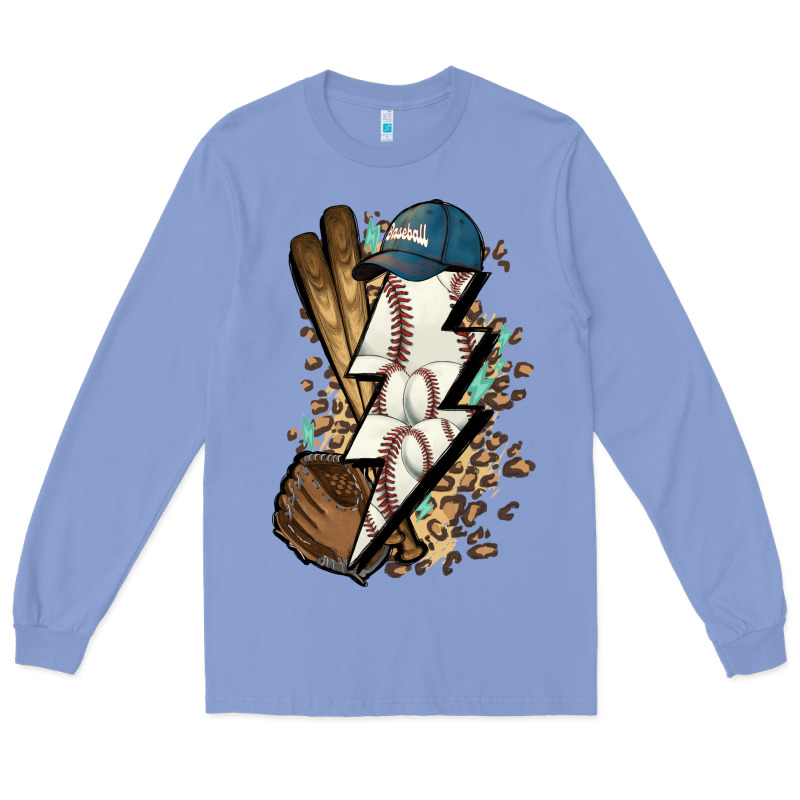 Lightning Bolt Baseball Long Sleeve Tee by HowdyJamesFarm | Teevron
