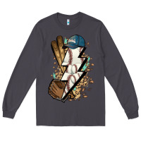 Smoke Lightning bolt Baseball Long Sleeve Tee - HowdyJamesFarm