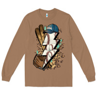 Toasted Coconut Lightning bolt Baseball Long Sleeve Tee - HowdyJamesFarm