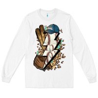 White Lightning bolt Baseball Long Sleeve Tee - HowdyJamesFarm