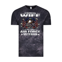 Cloud Black proud wife of an air force veteran military vet spouse gifts premium m Vintage Tee - Craftify