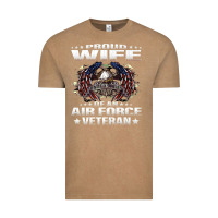 Vintage Coffee proud wife of an air force veteran military vet spouse gifts premium m Vintage Tee - Craftify