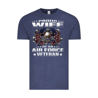Vintage Denim proud wife of an air force veteran military vet spouse gifts premium m Vintage Tee - Craftify