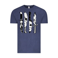 Vintage Denim knives horror movie friday halloween horror goth evil t shirt Vintage Tee - InspiraDesign