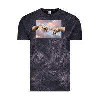 Cloud Black creation of adam hands aesthetic t shirt Vintage Tee - InspiraDesign