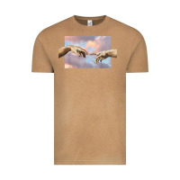 Vintage Camel creation of adam hands aesthetic t shirt Vintage Tee - InspiraDesign