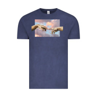 Vintage Denim creation of adam hands aesthetic t shirt Vintage Tee - InspiraDesign