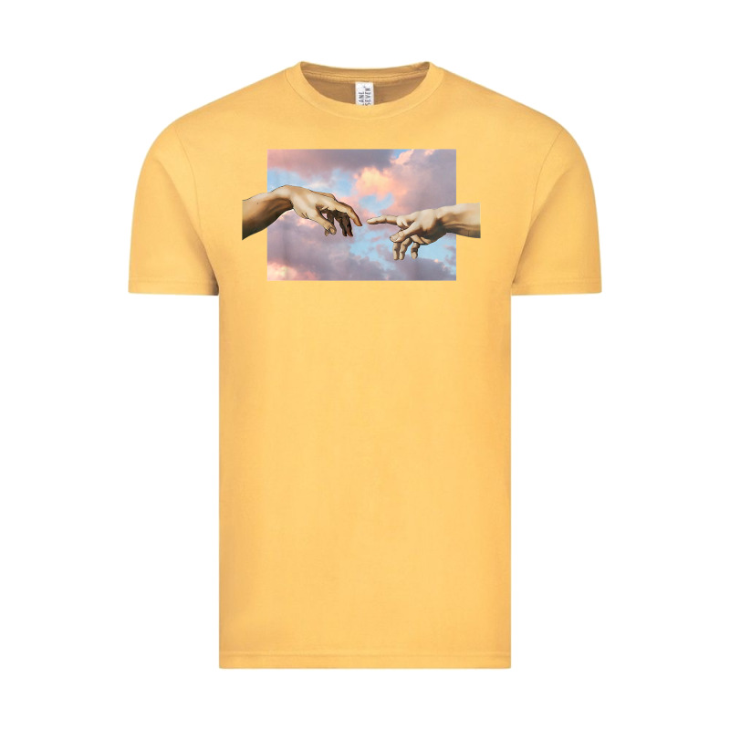 Creation Of Adam Hands Aesthetic T Shirt Vintage Tee by InspiraDesign | Teevron