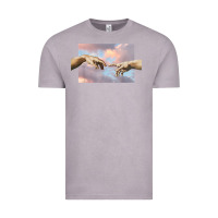 Vintage Zinc creation of adam hands aesthetic t shirt Vintage Tee - InspiraDesign